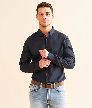 J.B. Holt Striped Athletic Stretch Shirt front view