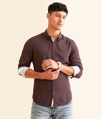 J.B. Holt Stripe Tailored Performance Stretch Shirt front view