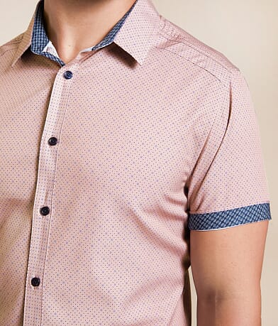 J.B. Holt Dot Tailored Performance Stretch Shirt misc detail 1 view
