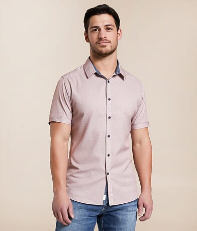 J.B. Holt Dot Tailored Performance Stretch Shirt full left side view