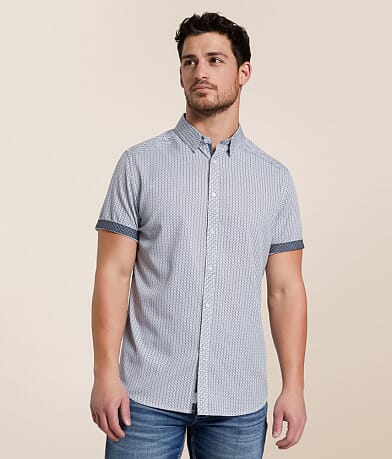 J.B. Holt Herringbone Standard Performance Stretch Shirt front view