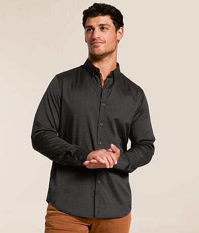 J.B. Holt Striped Standard Stretch Shirt front view