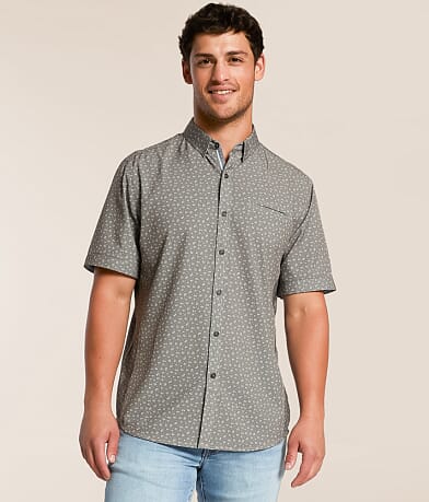 J.B. Holt Floral Athletic Performance Stretch Shirt front view