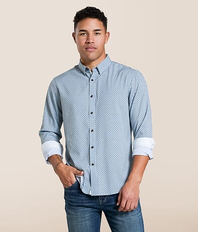 J.B. Holt Geo Athletic Performance Stretch Shirt front view