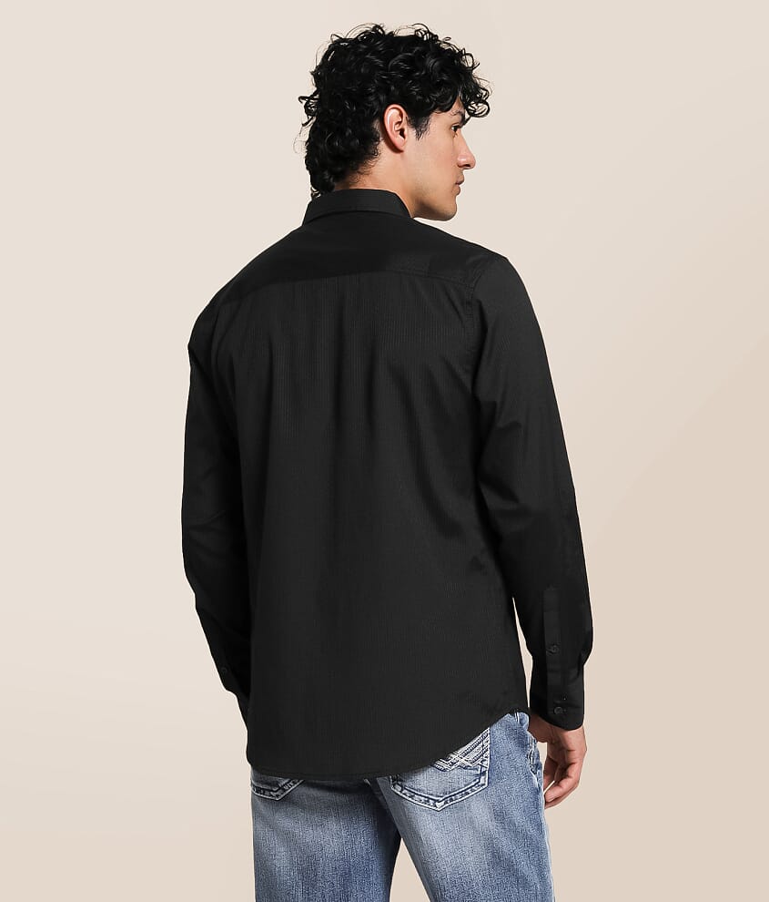 Tonal Embroidered Standard Stretch Shirt