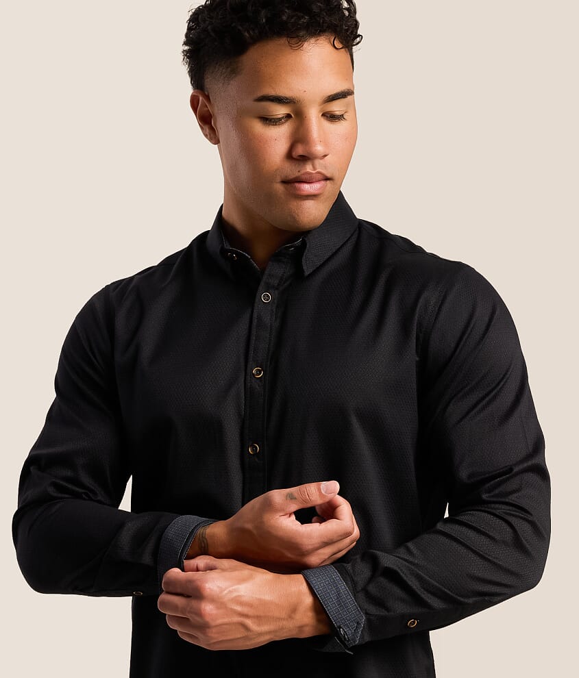 Tonal Diamond Athletic Stretch Shirt