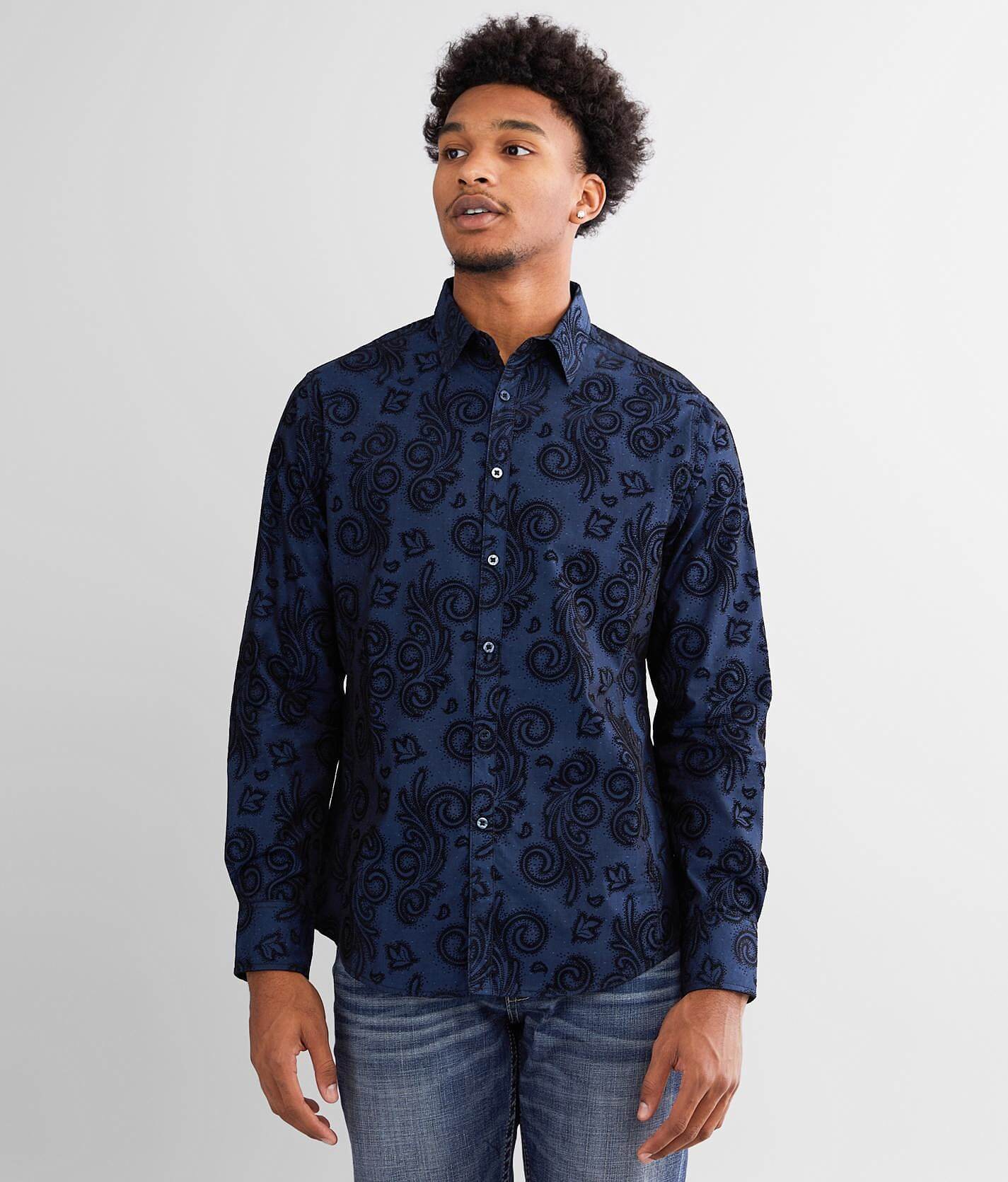 J.B. Holt Flocked Athletic Shirt - Men's Shirts In Navy Black | Buckle