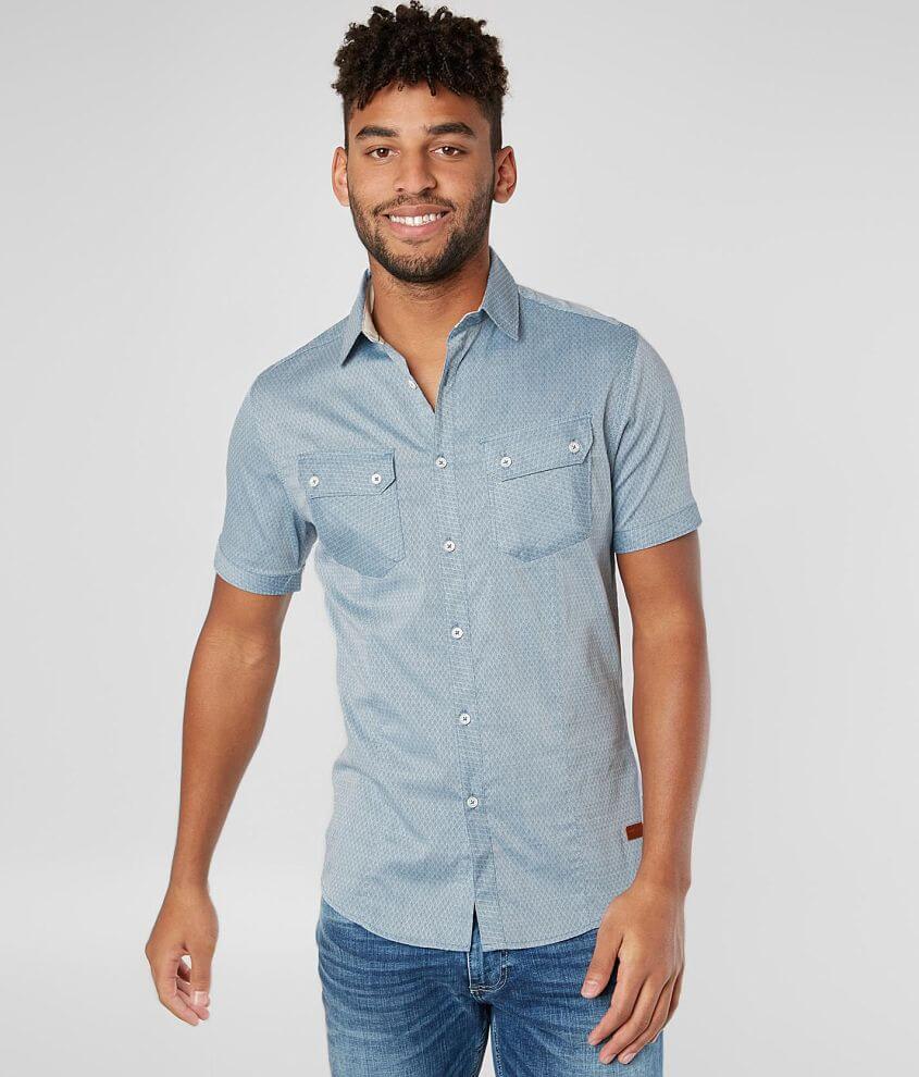 Image of Outpost Makers Diamond Print Stretch Shirt