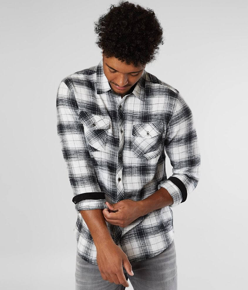 Black and white flannel shirt outlet mens