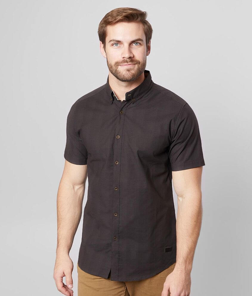 Outpost Makers Tonal Striped Shirt - Men's Shirts in Charcoal Grey | Buckle