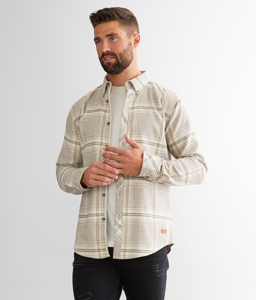 Outpost Makers Brushed Plaid Stretch Shirt front view