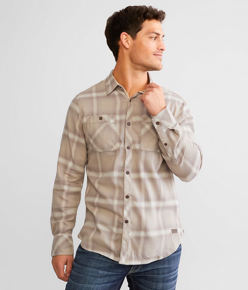 PLAID FLANNEL SHIRT - taupe brown