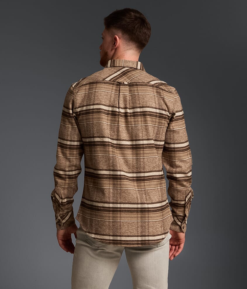 Brushed Plaid Athletic Stretch Shirt