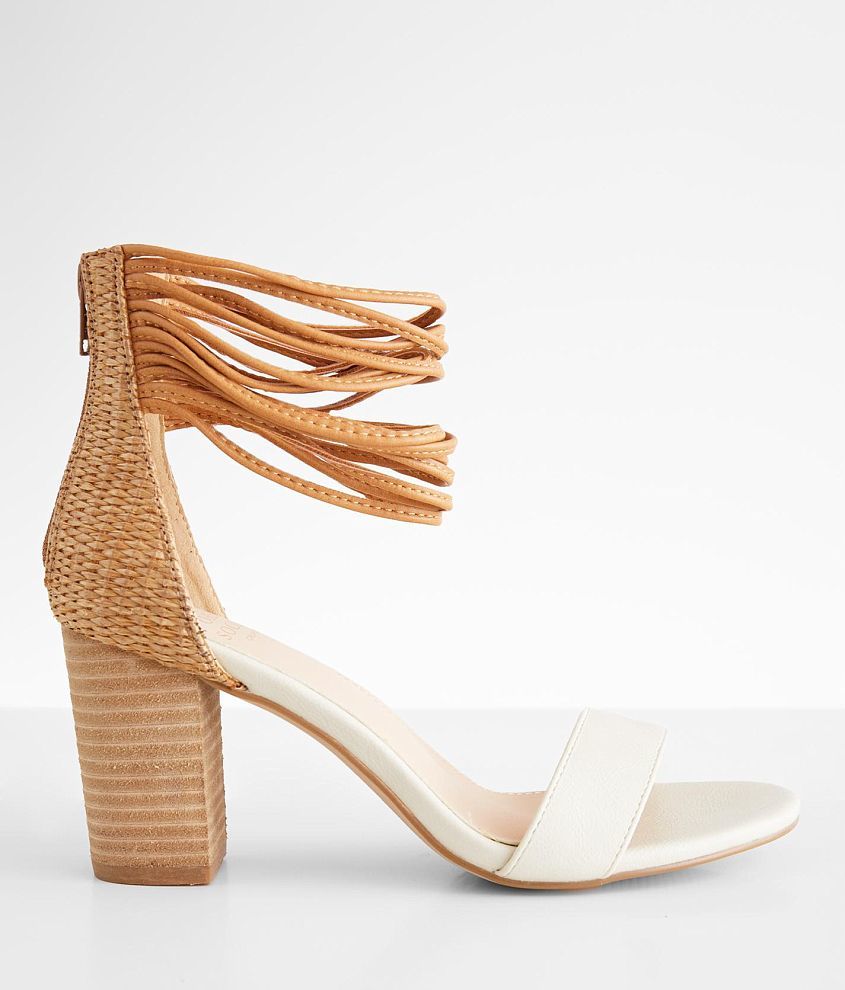 Oasis Society Wicker Heeled Sandal front view