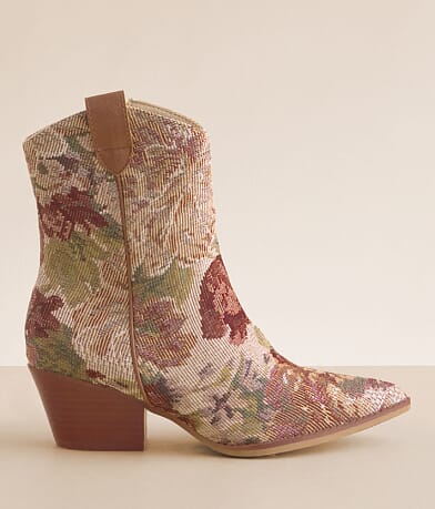 Oasis Society Floral Western Ankle Boot front view