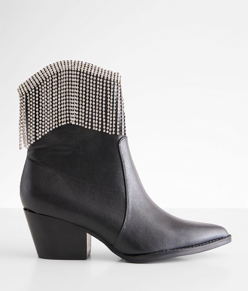 Womens black fringe on sale boots