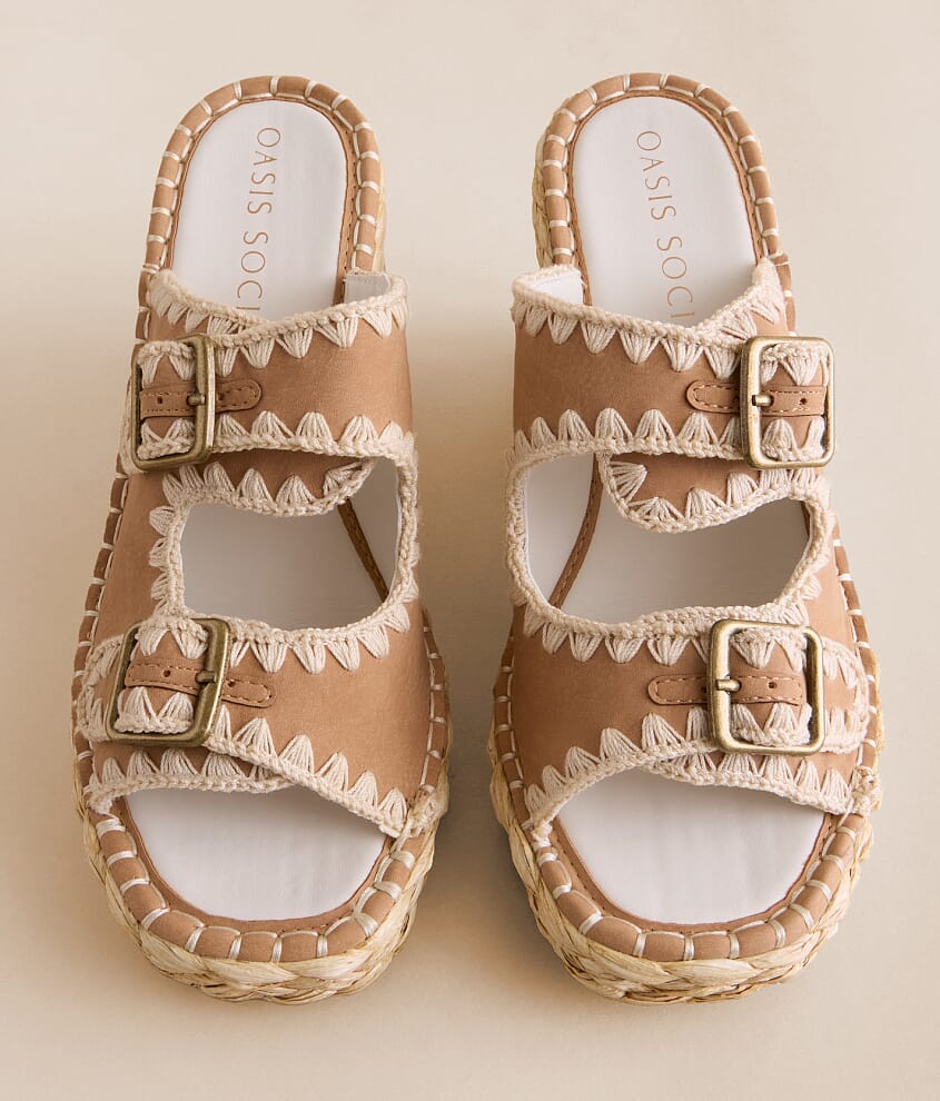 Rae Embroidered Wedge Sandal - thumbnail 4
