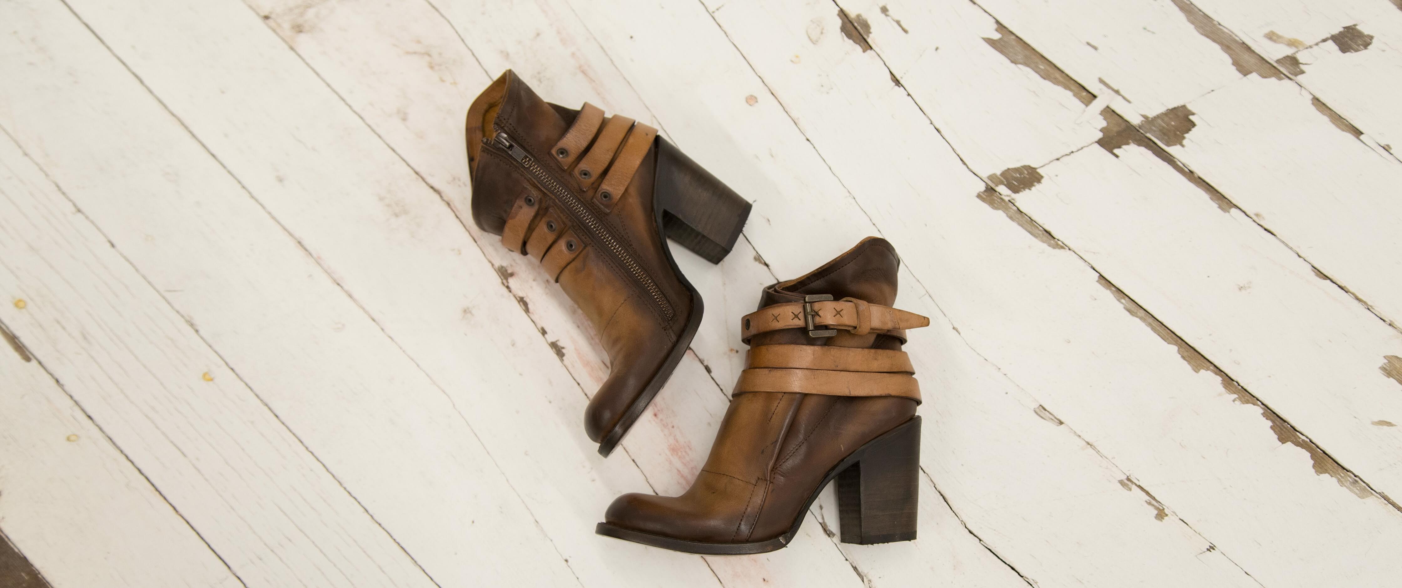 Freebird by Steven Blaze Ankle Boot Women's Shoes in Cognac Buckle