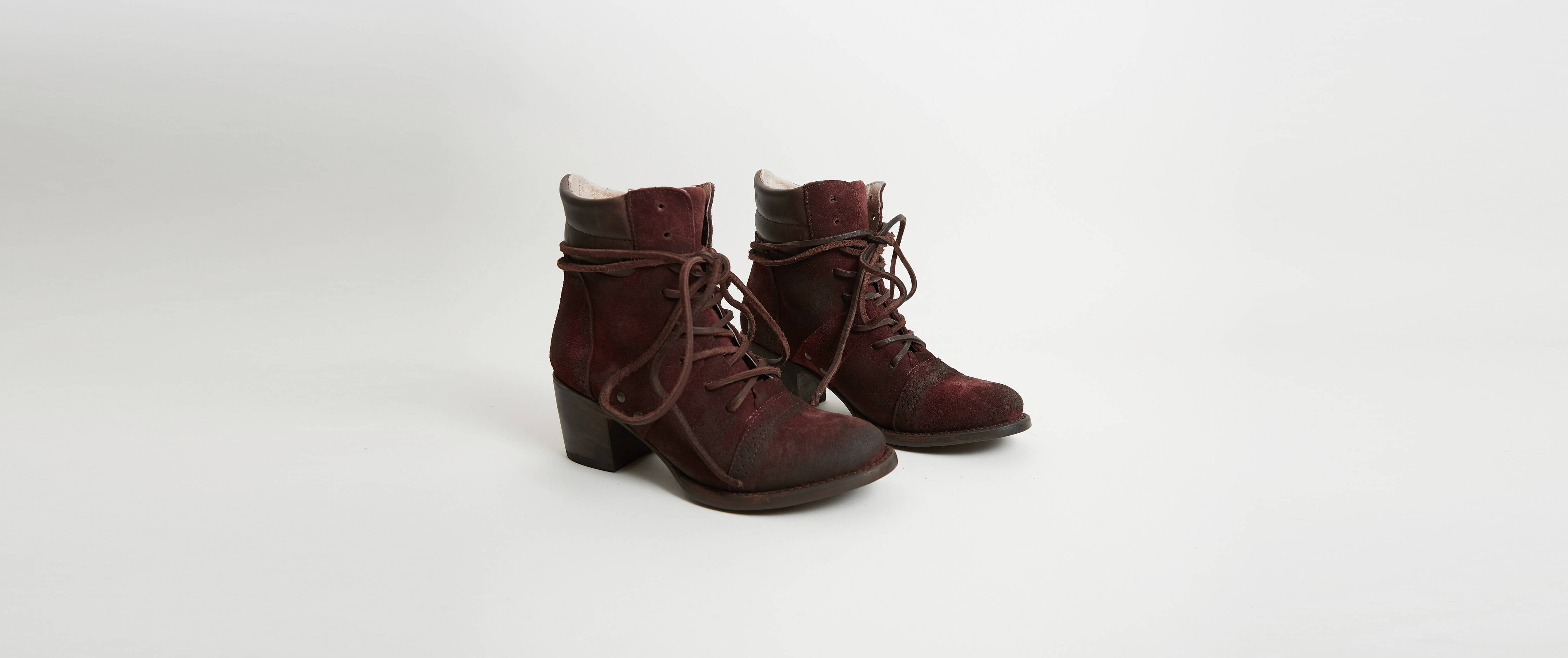 wine leather boots