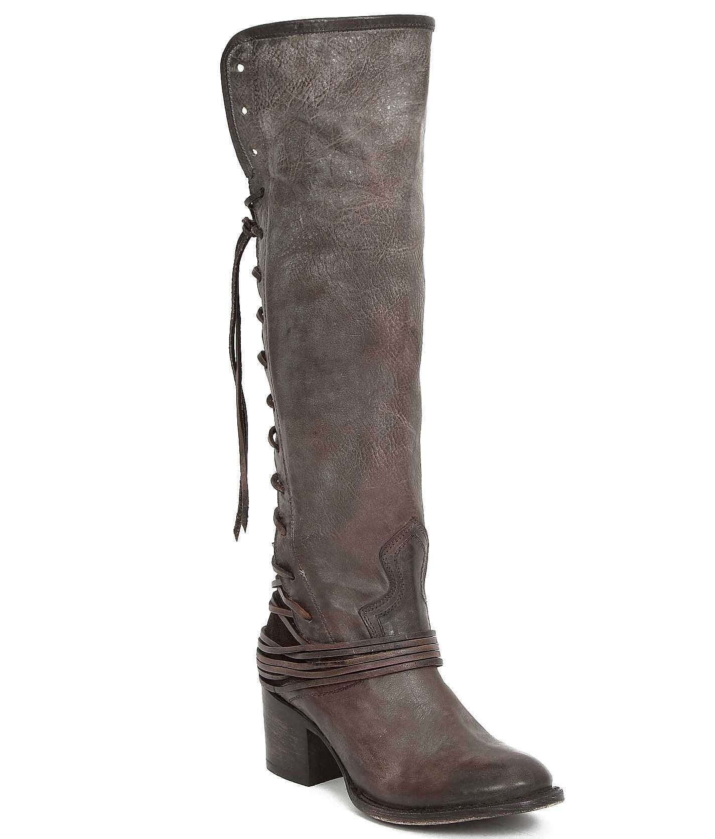 Freebird by Steven Coal Boot Women's Shoes in Grey Buckle