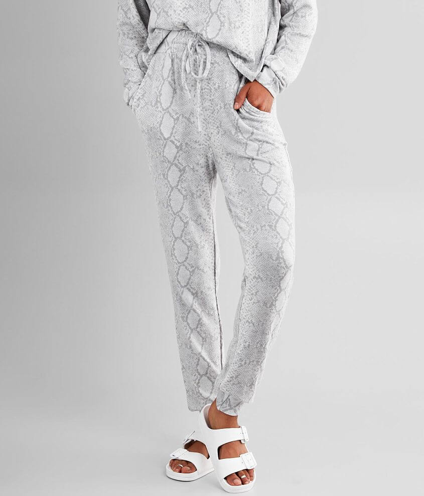 Fornia Snake Print Brushed Knit Jogger front view