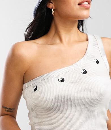 Desert Dreamer Yin-Yang One Shoulder Tank Top misc detail 1 view