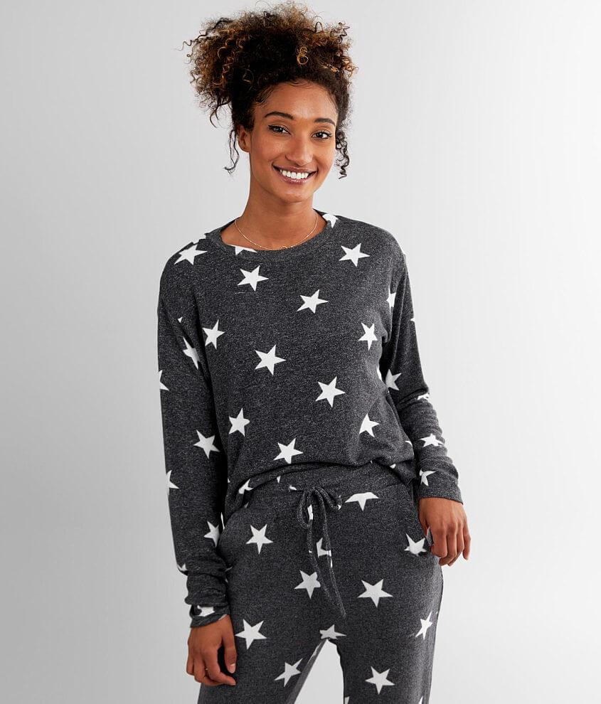 Star print sweatshirt hotsell