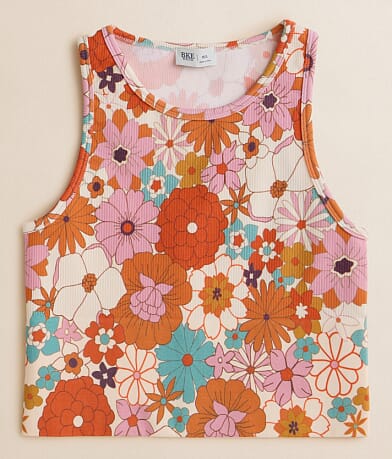 BKE Girls - Floral Tank Top front view