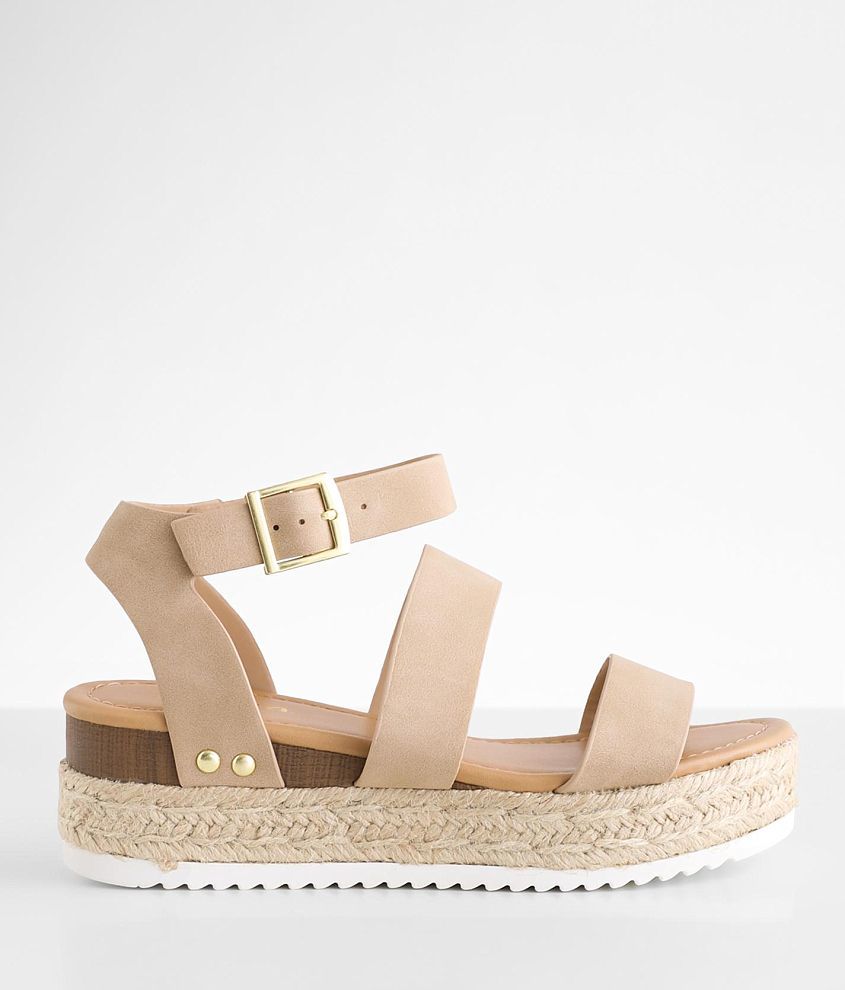 Soda Bryce Espadrille Flatform Sandal - Women's Shoes in Taupe NBPU ...