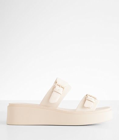 Soda Deals Double Buckle Platform Sandal front view