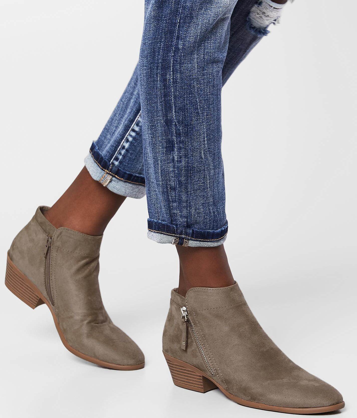 perforated ankle boots