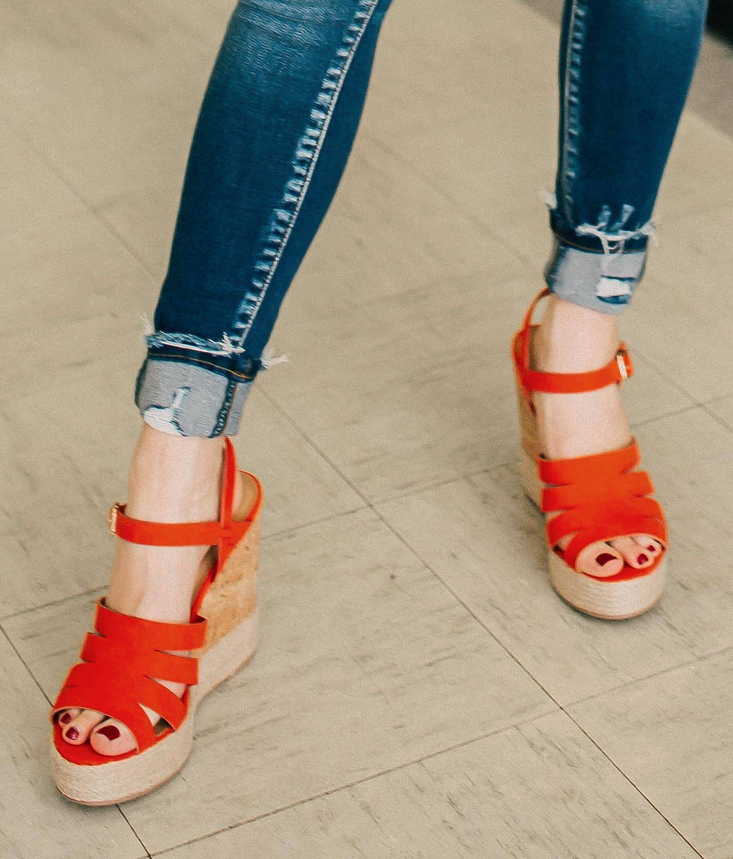 strappy wedge heel sandals