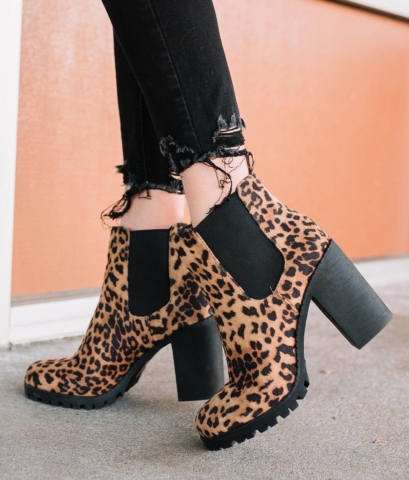 leopard print boots womens