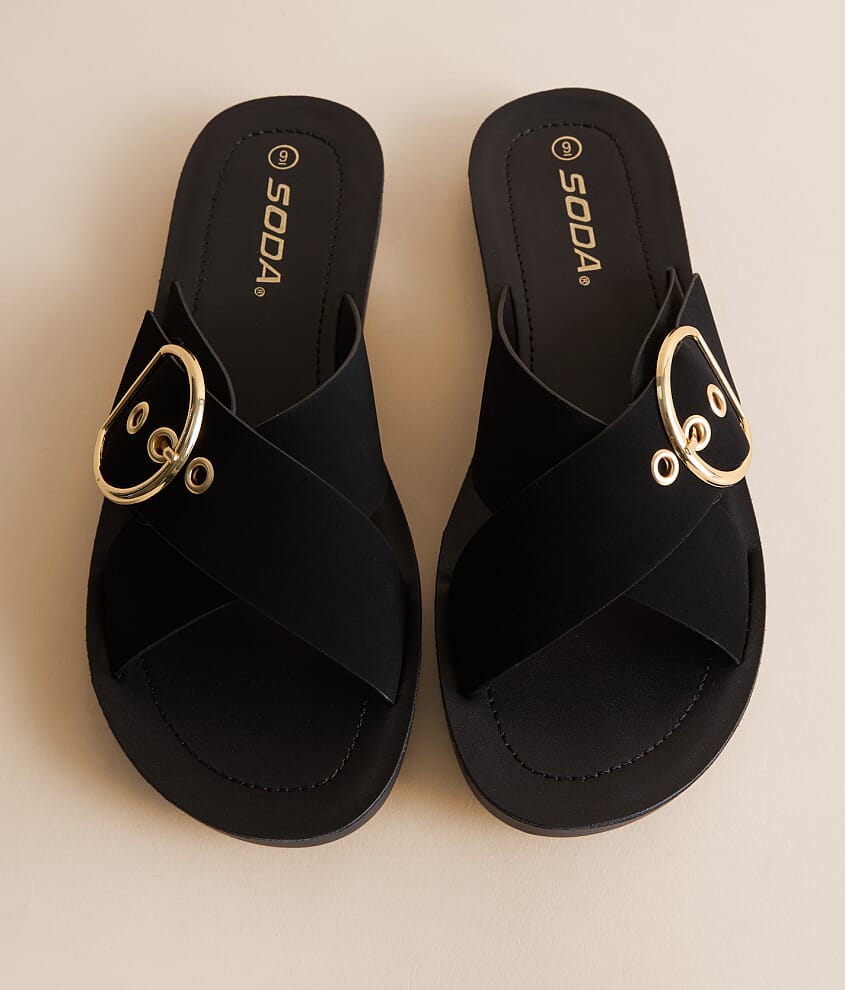 Graphics Big Buckle Sandal