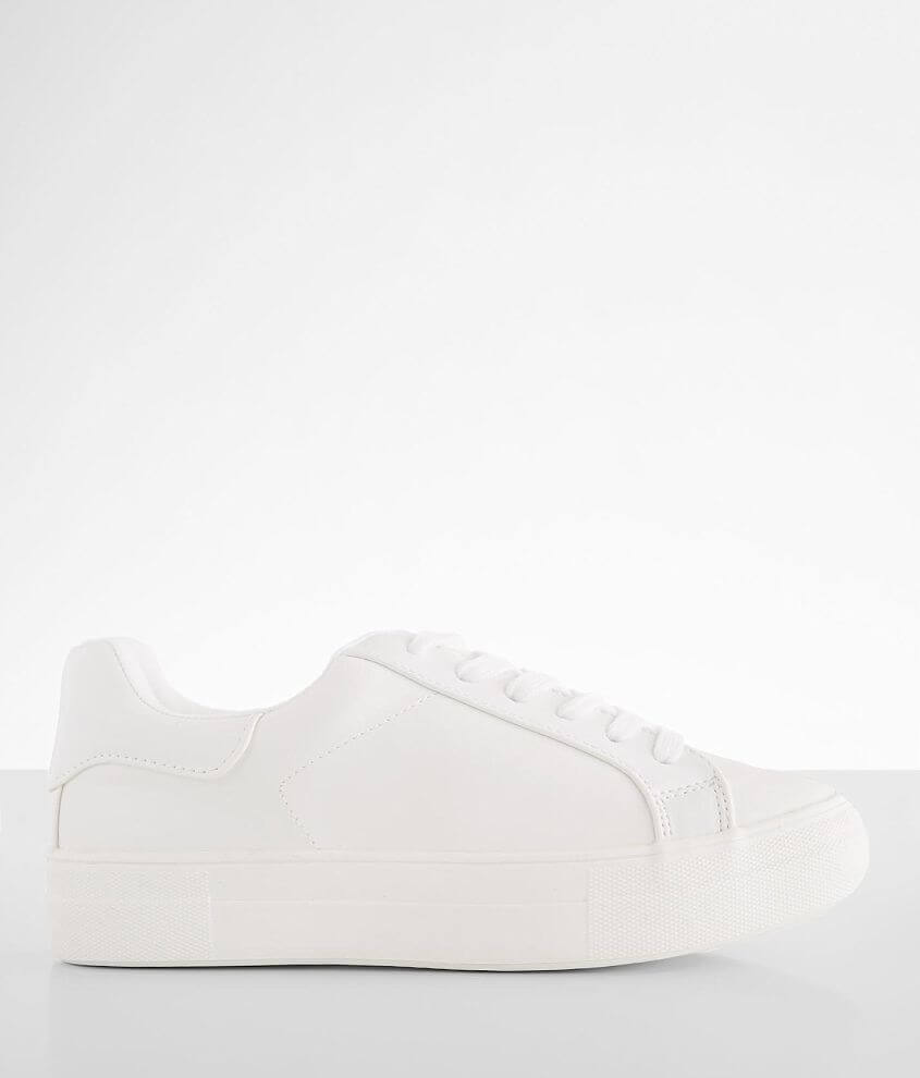 White soda platform store shoes