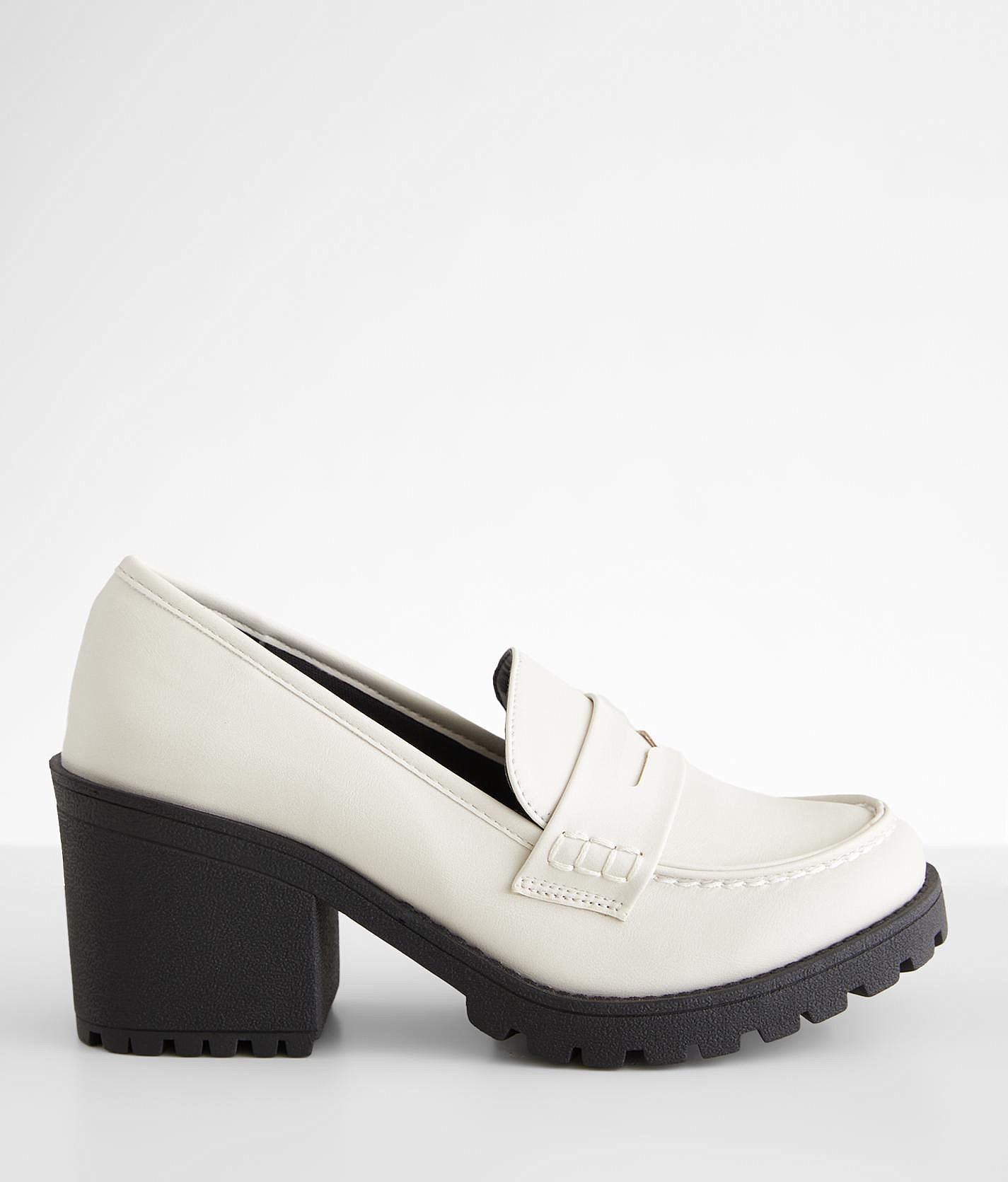 Soda Kinder Loafer Shoe Women's Shoes in Off White Buckle