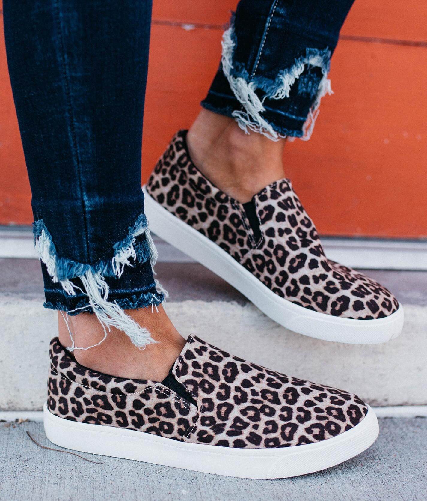 soda cheetah slip on shoes