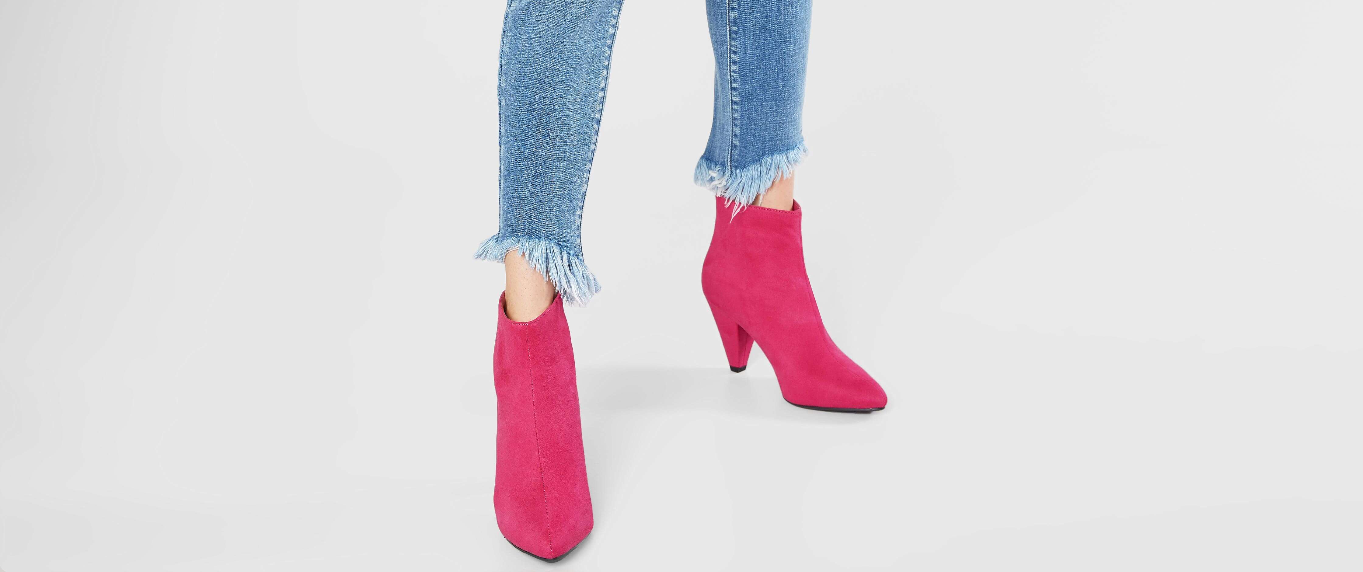 pink ankle boots