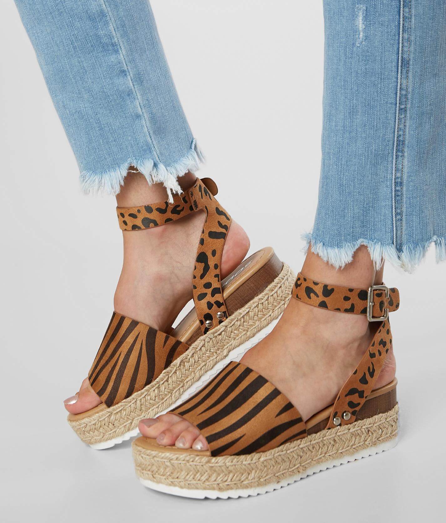 leopard print flatforms