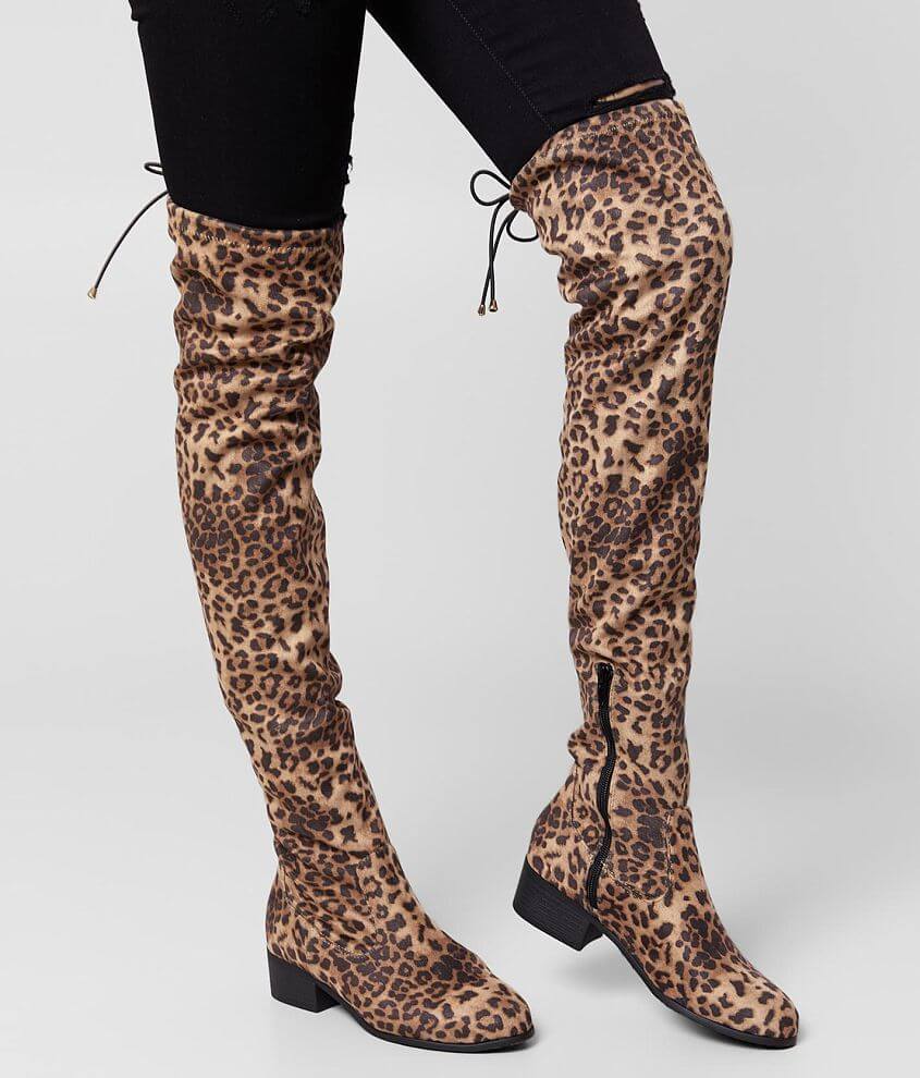 Over the hotsell knee cheetah boots