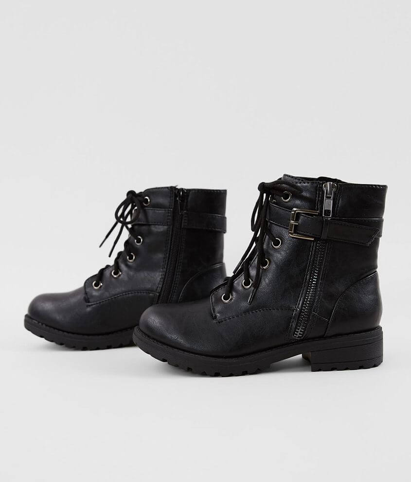 Soda black best sale combat boots