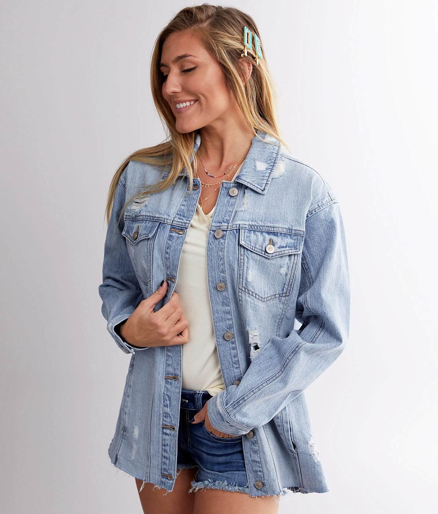 Womens denim clearance shacket