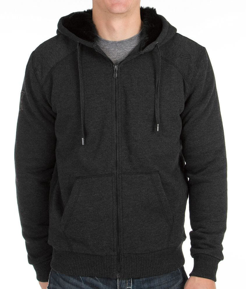 Fox Outfoxed Sasquatch Hooded Sweatshirt Men s Sweatshirts in Heather Black Buckle