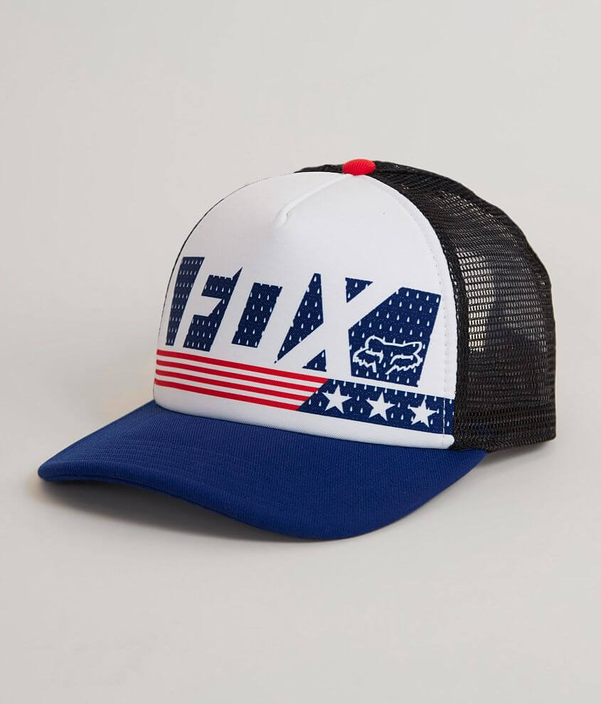 Fox Red White &#38; True Trucker Hat front view