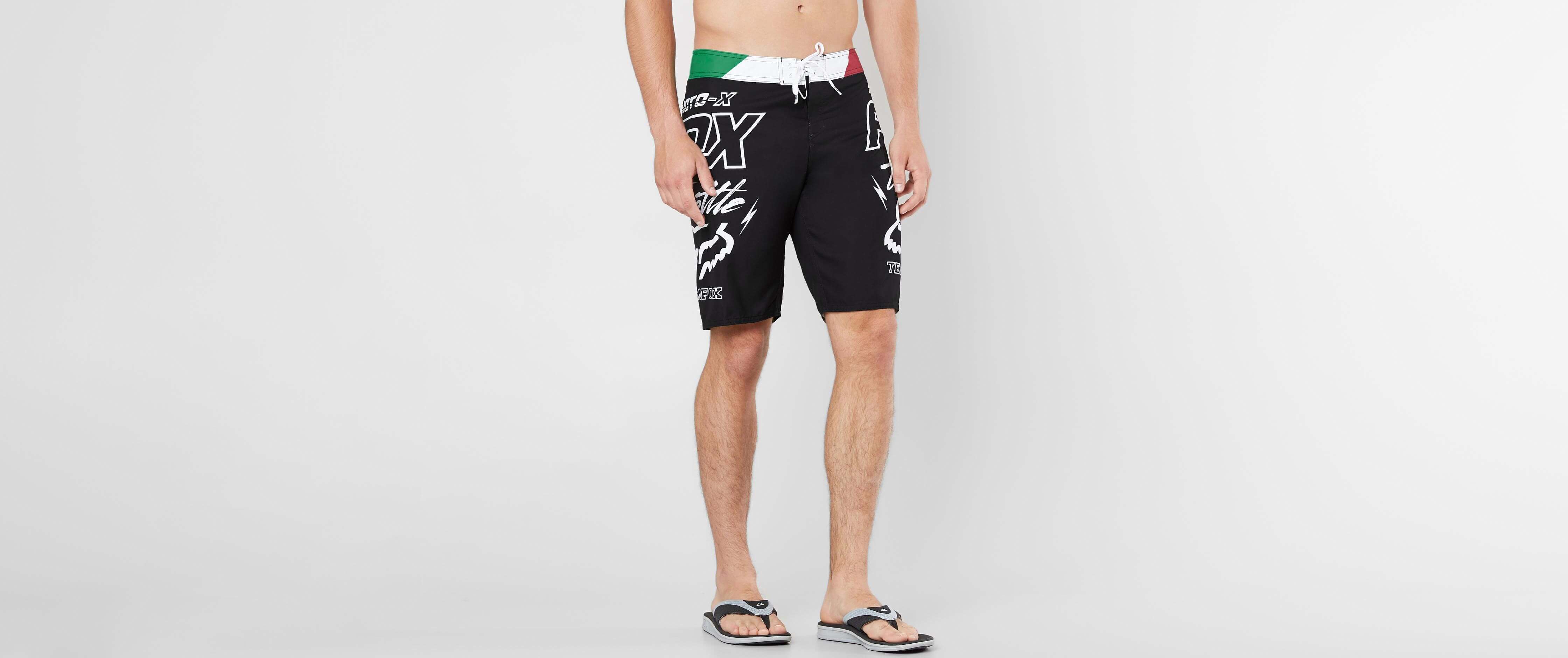Fox Throttle Boardshort Men's Boardshorts in Black Buckle
