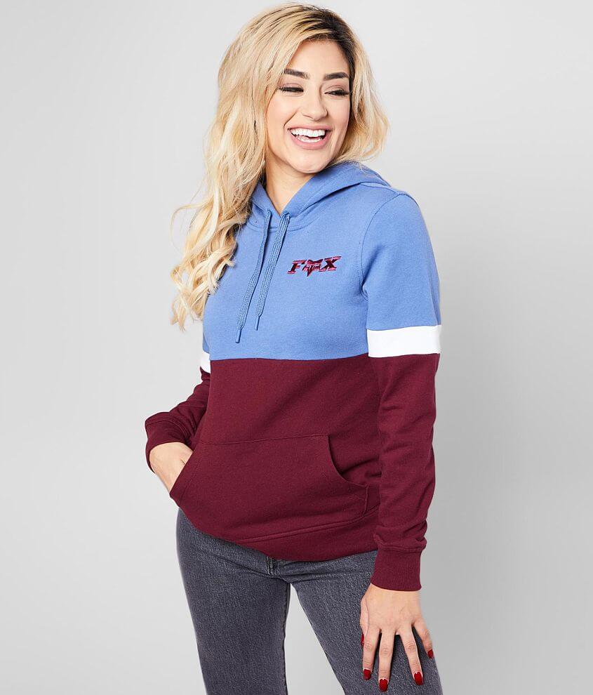 Fox Red Flag Embroidered Logo Hooded Sweatshirt front view