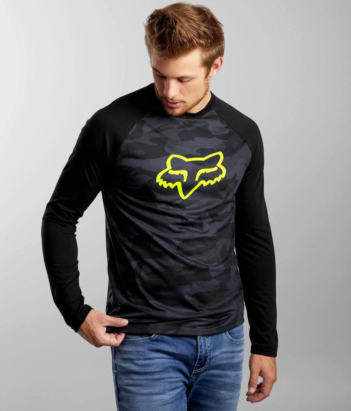 Fox Racing Tournament Camo Raglan T-Shirt - Men's Activewear in