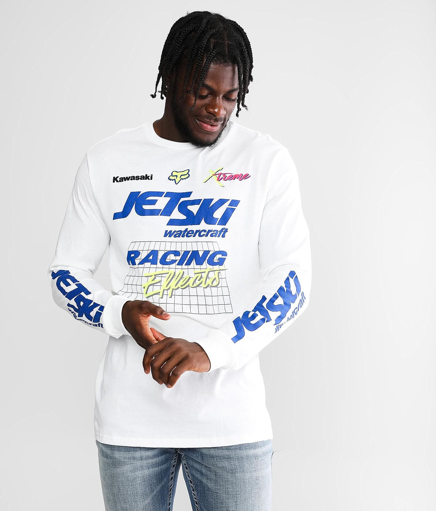 Fox Racing Wet N Wild Kawasaki T-Shirt - Men's T-Shirts in Optic