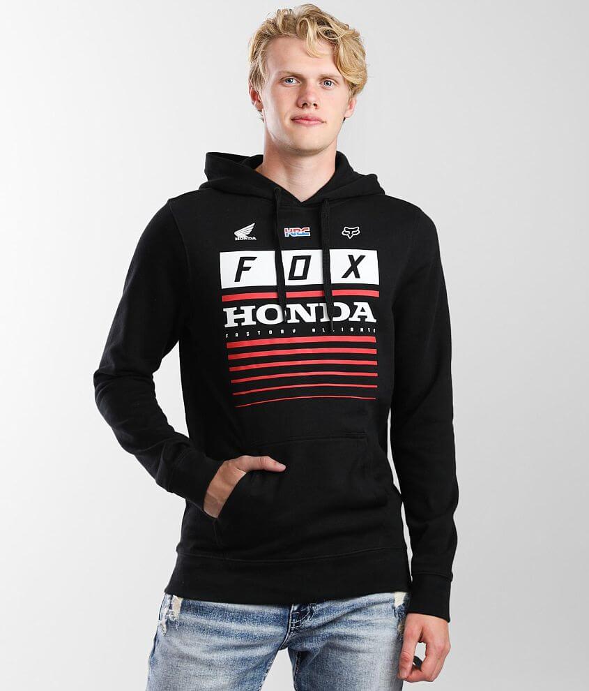 Fox Racing x Honda Mens Fox Honda Pullover Hoodie Black 