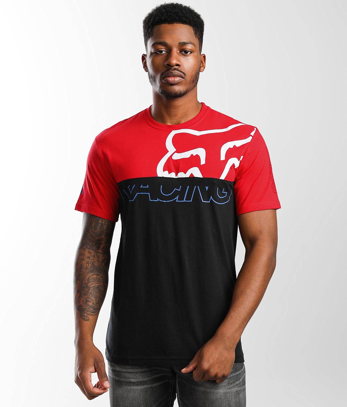 Fox Racing Skew Crew T-Shirt - Men's T-Shirts in Flame Red | Buckle